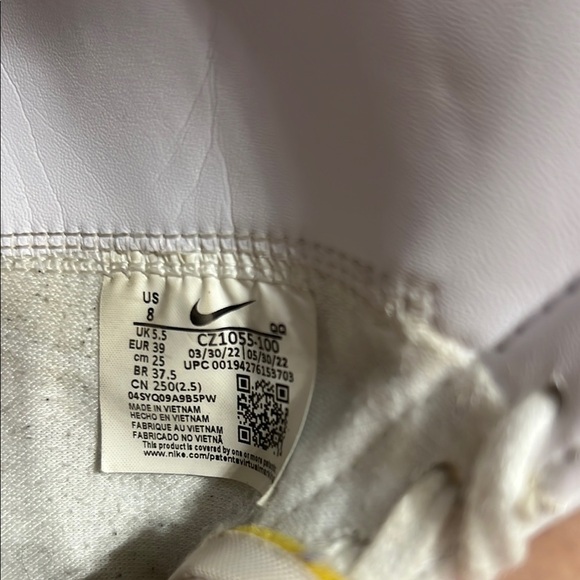 Nike White and Yellow High-Top Sneakers - Picture 5 of 5